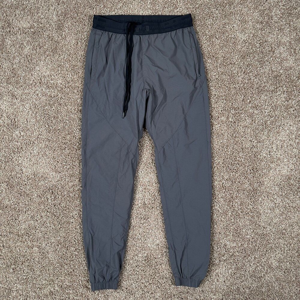 ALPHALETE Mens Small Gray Nylon Spandex Lightweight Jogger Pants